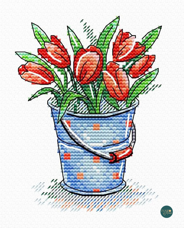 TULIPE FRAÎCHEUR - MP Studia - Kit de point de croix SM-377