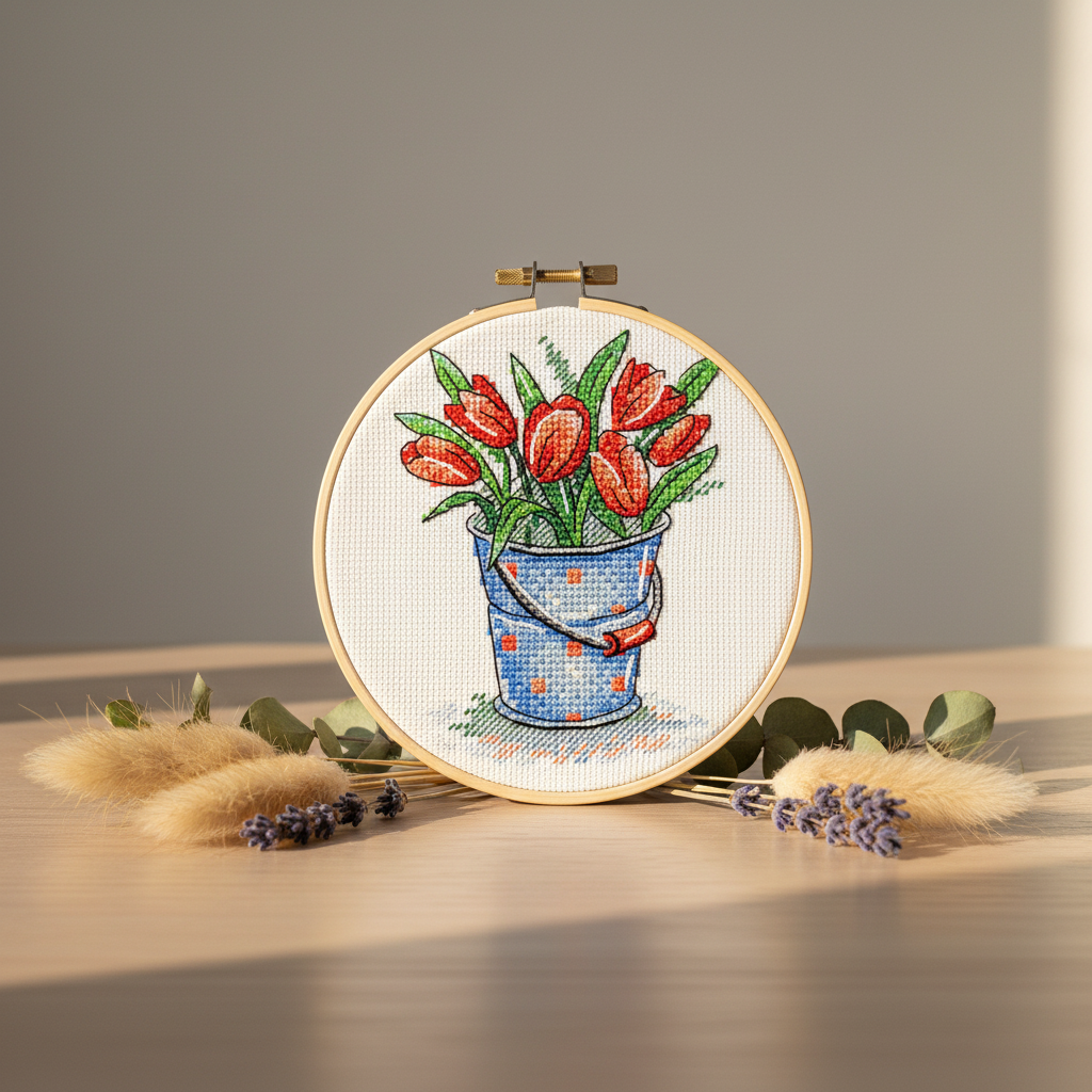 MP Studia Cross Stitch Kit - Tulip Freshness - SM-377