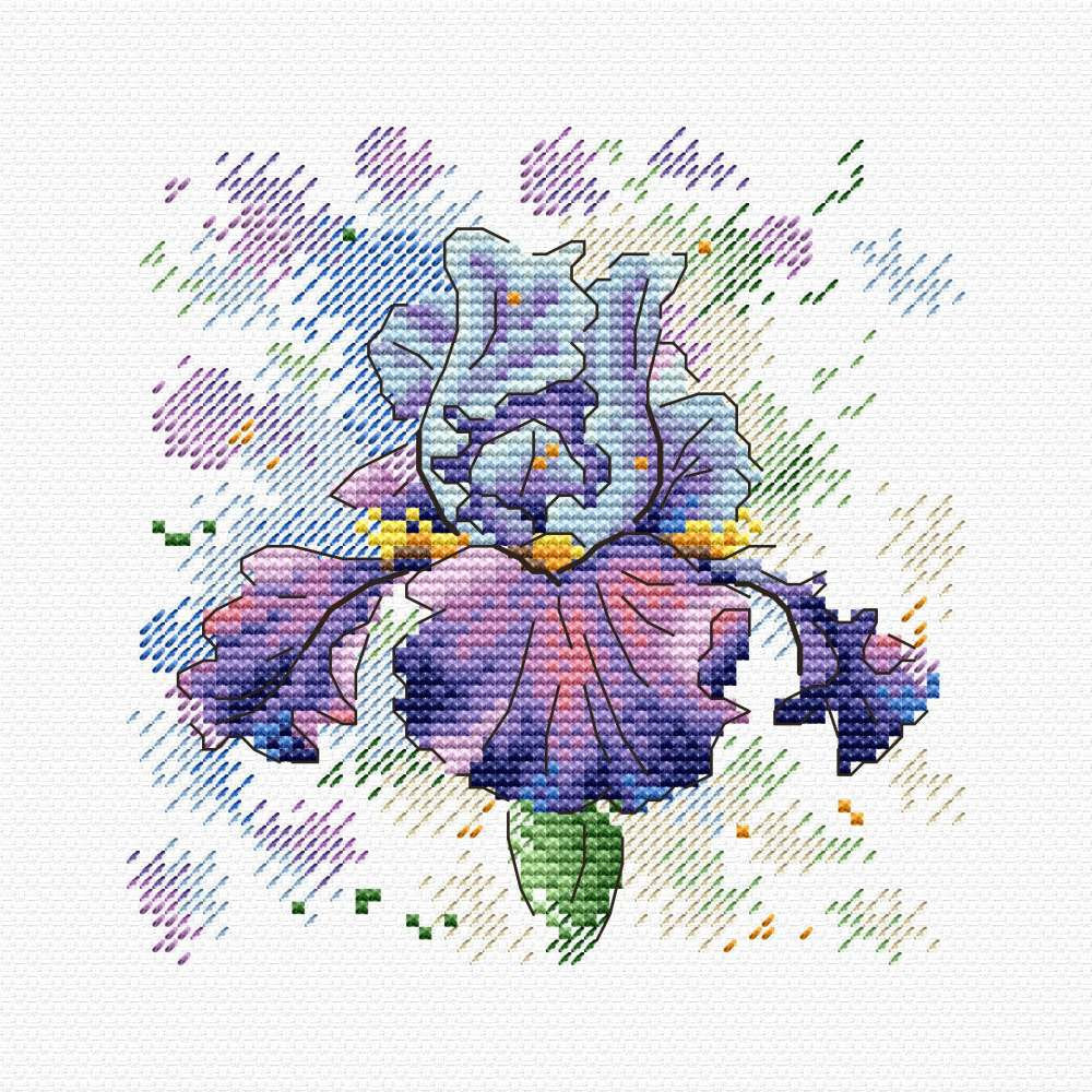 Lush Iris - SM-383 MP Studia - Cross Stitch Kit
