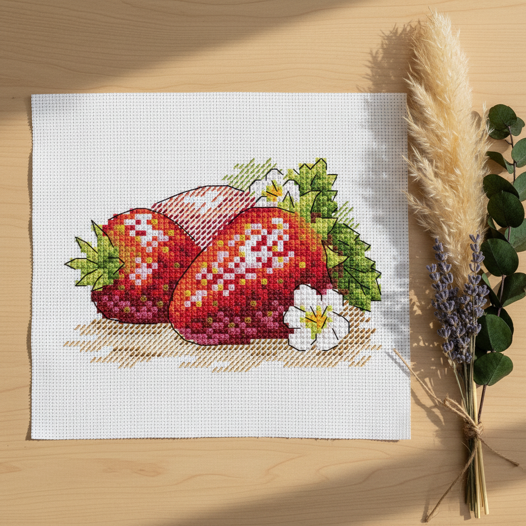 MP Studia Cross Stitch Kit - Sweet Strawberry - SM-513