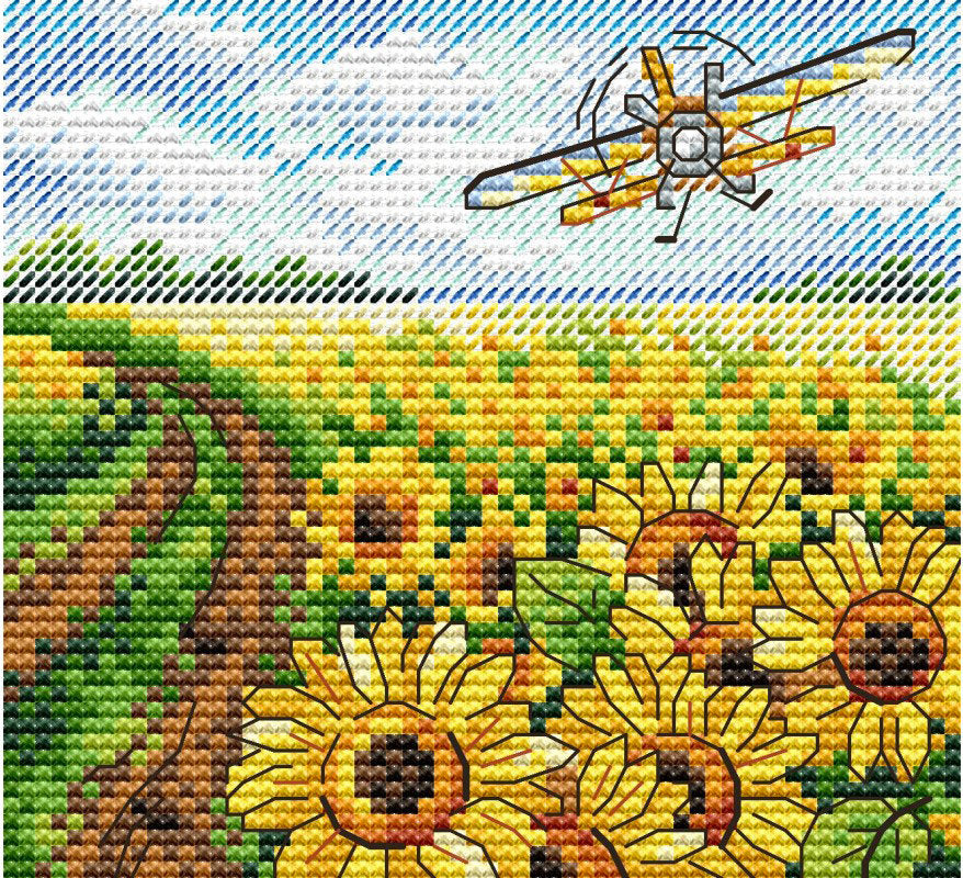 SEA OF SUNFLOWERS - SM-519 MP Studia - Cross stitch kit