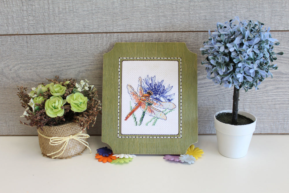Dragonfly and Cornflower - SM-619 MP Studia - Cross Stitch Kit