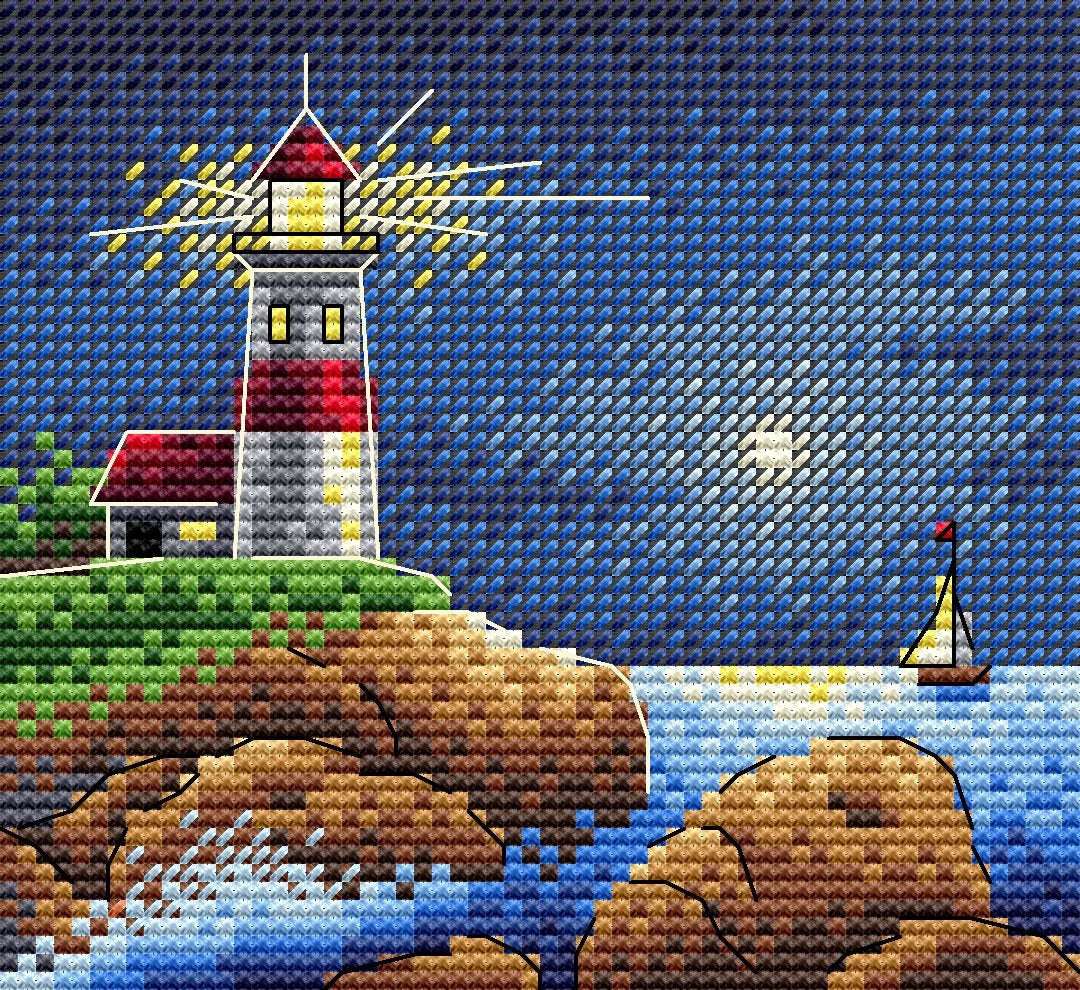 Moon Night Cross Stitch Kit - SM-627 MP Studio