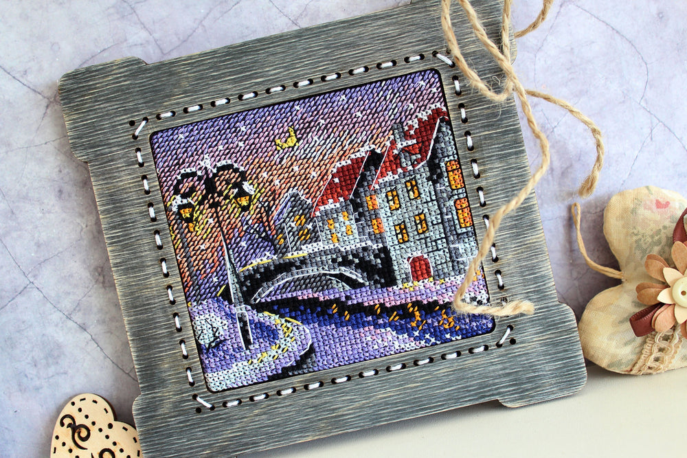 Winter City - SM-641 MP Studia - Kit de point de croix