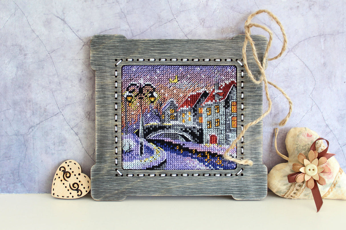 Winter City - SM-641 MP Studia - Kit de point de croix