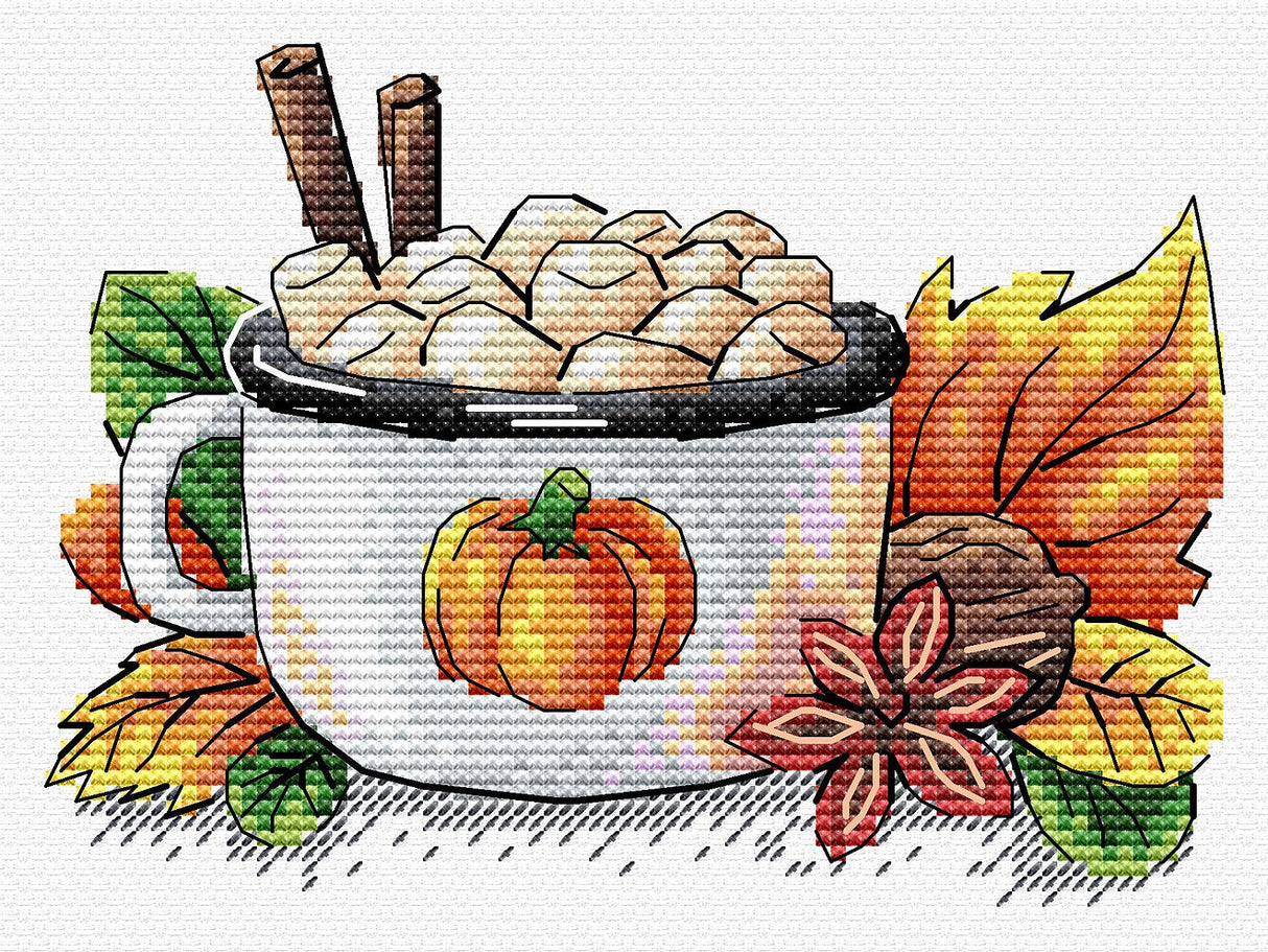 Citrouille Latte - SM-656 MP Studia - Kit de point de croix