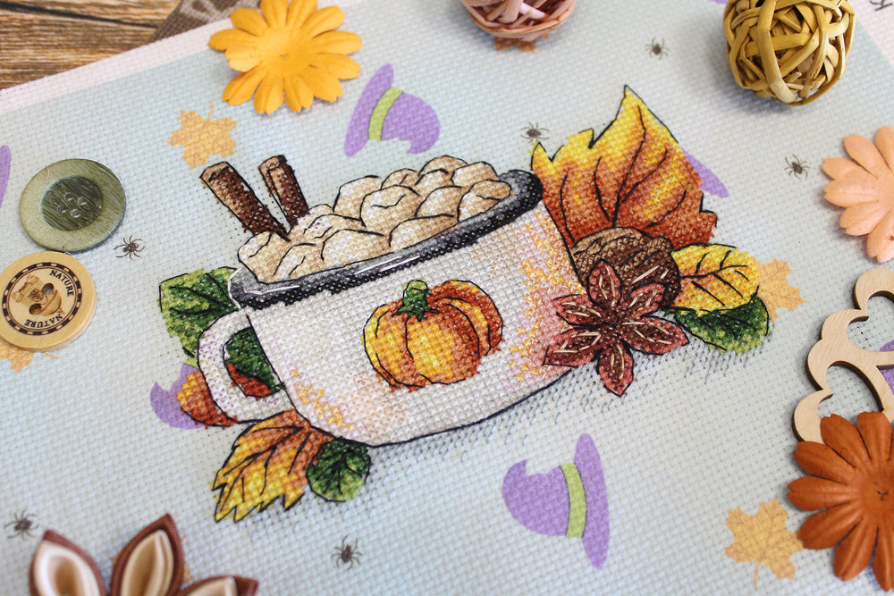 Citrouille Latte - SM-656 MP Studia - Kit de point de croix