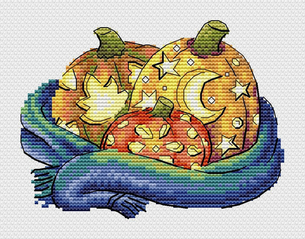 Cozy Pumpkins - SM-657 MP Studia - Kit de point de croix