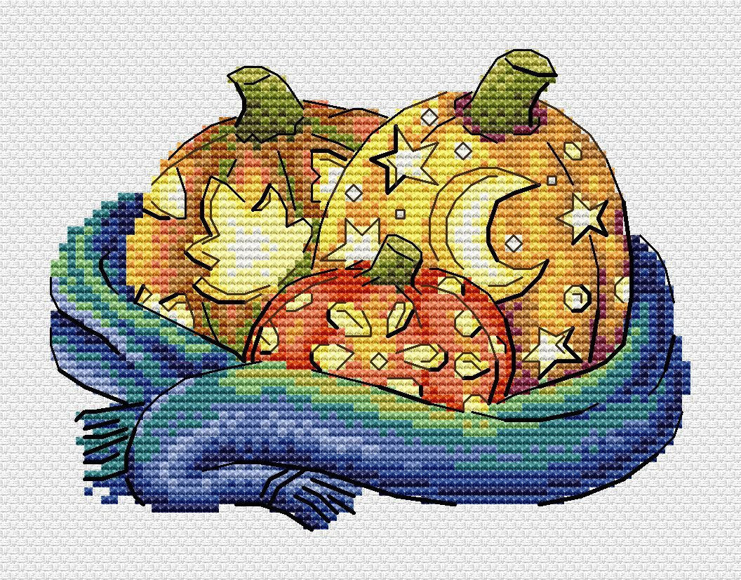Cozy Pumpkins - SM-657 MP Studia - Kit de point de croix