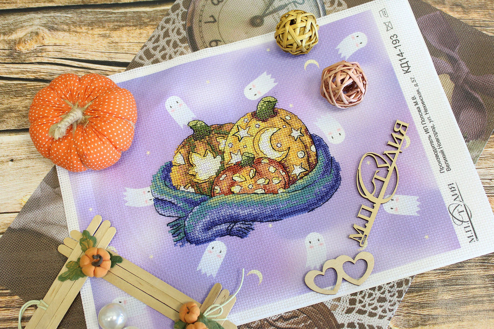 Cozy Pumpkins - SM-657 MP Studia - Kit de point de croix