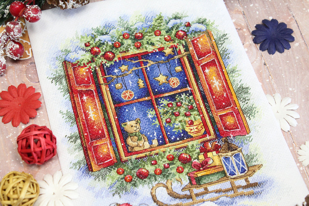 Kit de point de croix "En attendant les vacances" - SNV-795 MP Studia