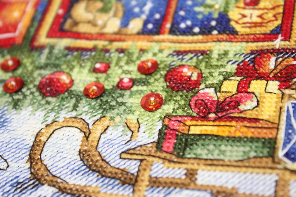 Kit de point de croix "En attendant les vacances" - SNV-795 MP Studia