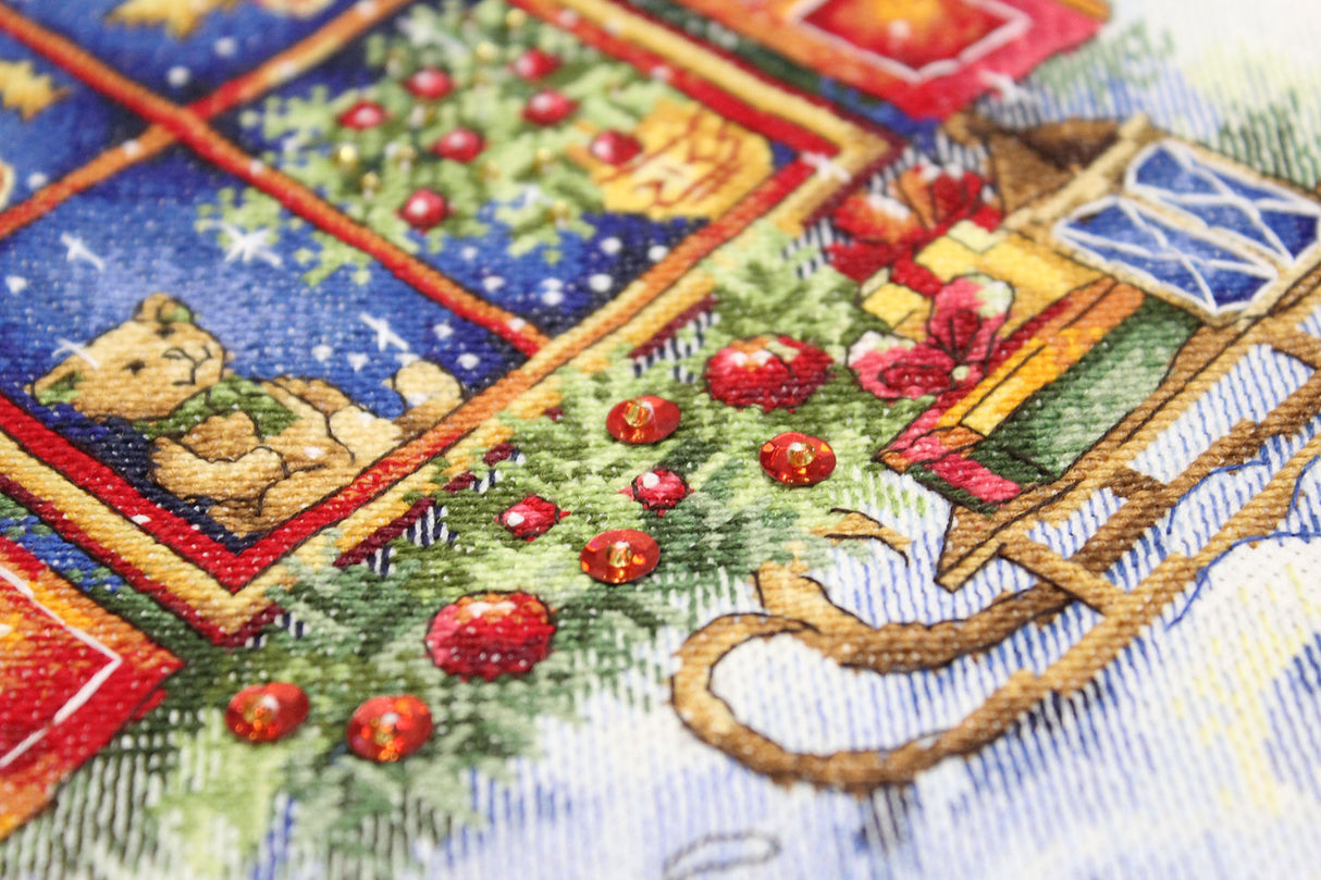 Kit de point de croix "En attendant les vacances" - SNV-795 MP Studia