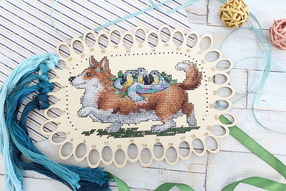 Thread organizer. Corgi - SO-057 MP Studia - Cross Stitch Kit