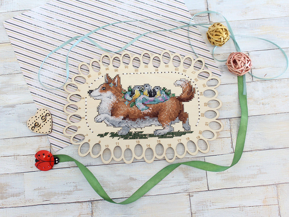 Thread organizer. Corgi - SO-057 MP Studia - Cross Stitch Kit