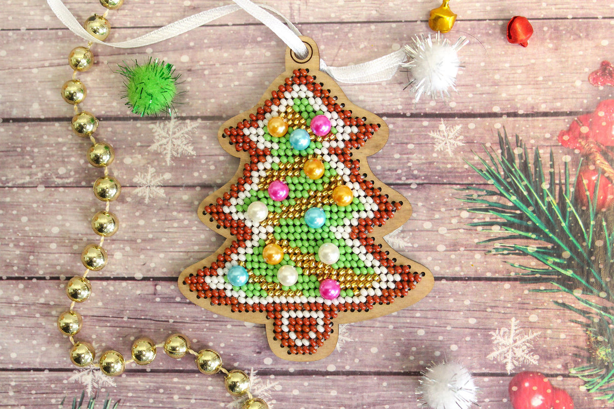 Sapin de Noël. Ornement de Noël - SO-062 MP Studia - Kit de perles