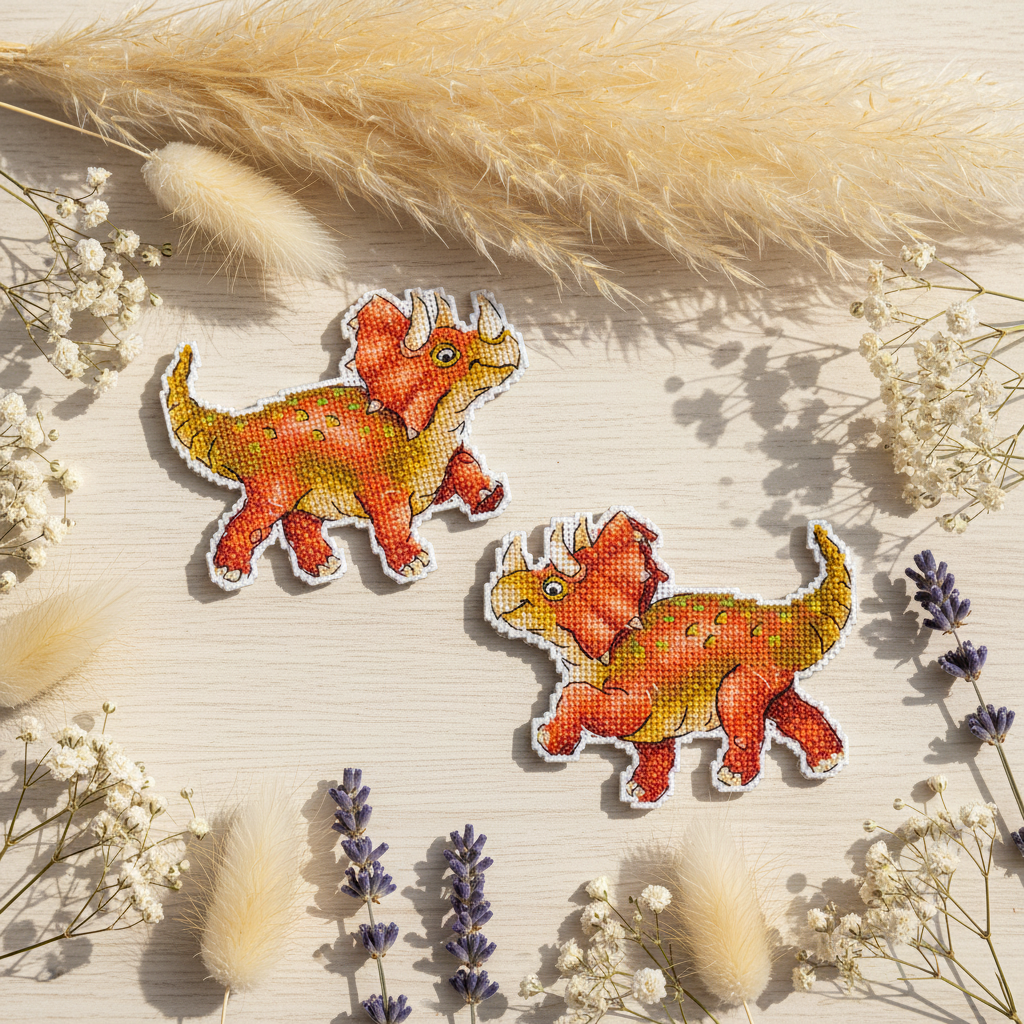 Dinosaurs. Triceratops - SR-269 MP Studia - Cross Stitch Kit