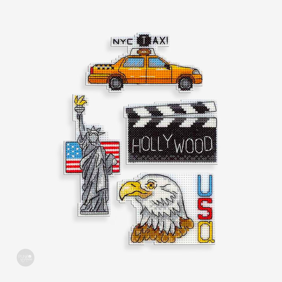 USA Magnets - MP Studia - Cross Stitch Kit SR-307