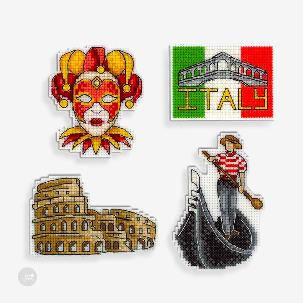 Italy - Magnets - MP Studia - Cross stitch kit