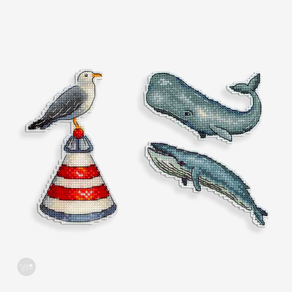 Sound of the ocean. Magnets - MP Studia SR-330 - Cross Stitch Kit