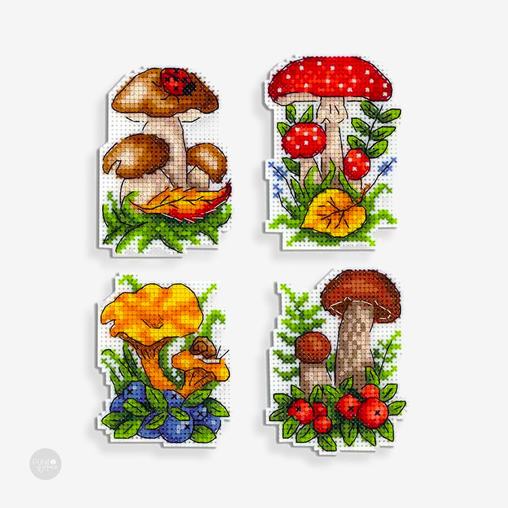 Mushroom Basket - MP Studia SR-486 - Cross Stitch Kit