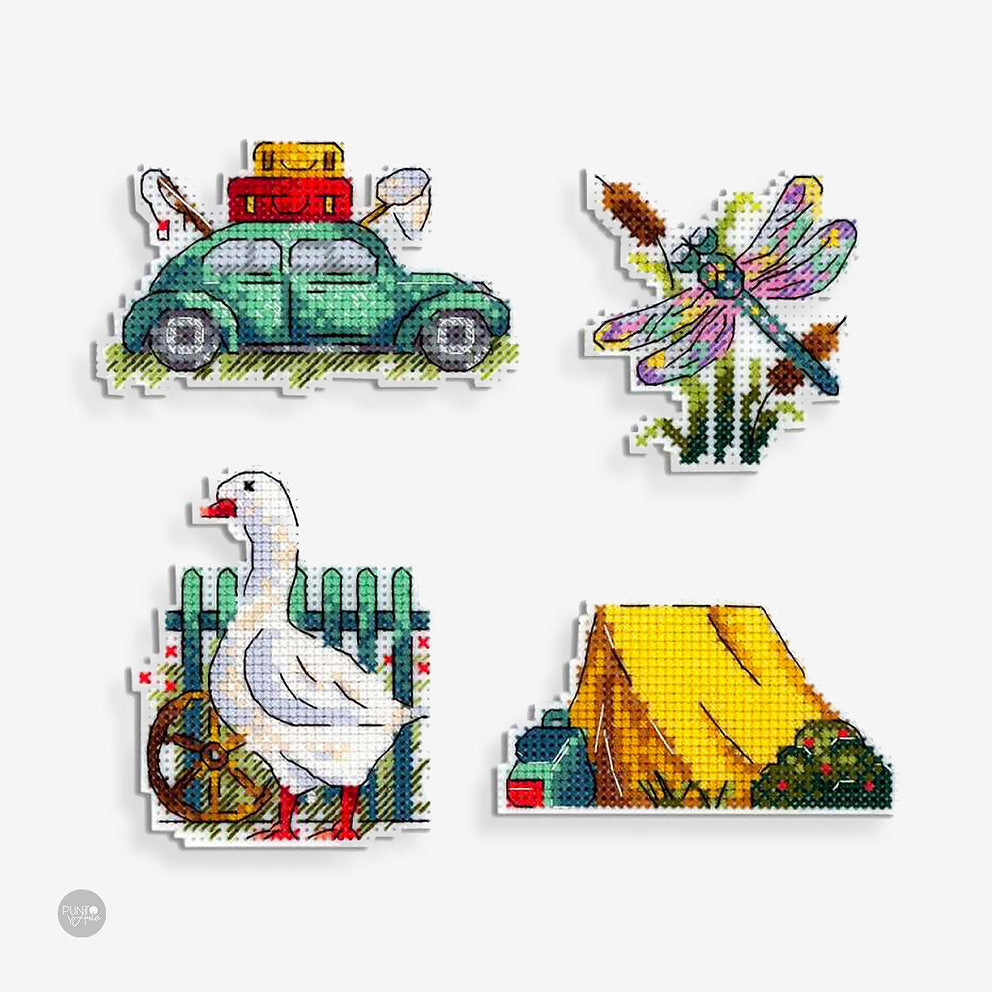 Seasons. Summer. Magnets - MP Studio - Cross stitch kit
