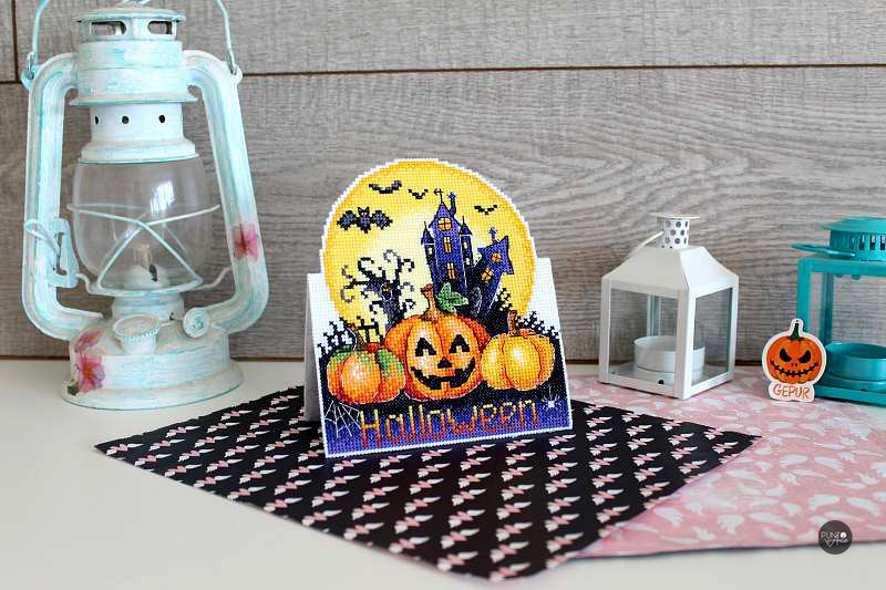 Carte postale Halloween - MP Studia SR-586 - Kit de point de croix