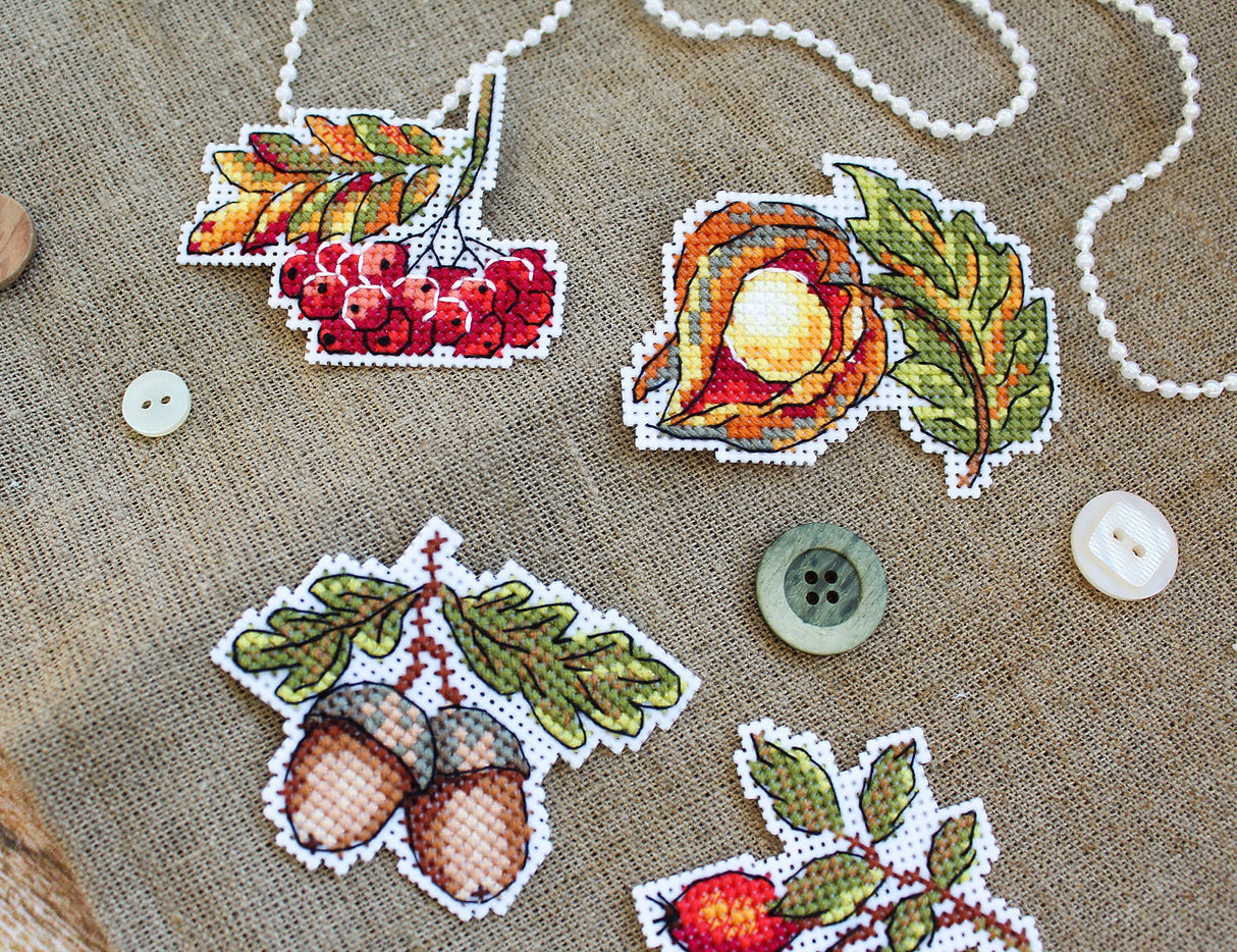 Magnets Autumn Gifts - MP Studia - Cross Stitch Kit SR-720