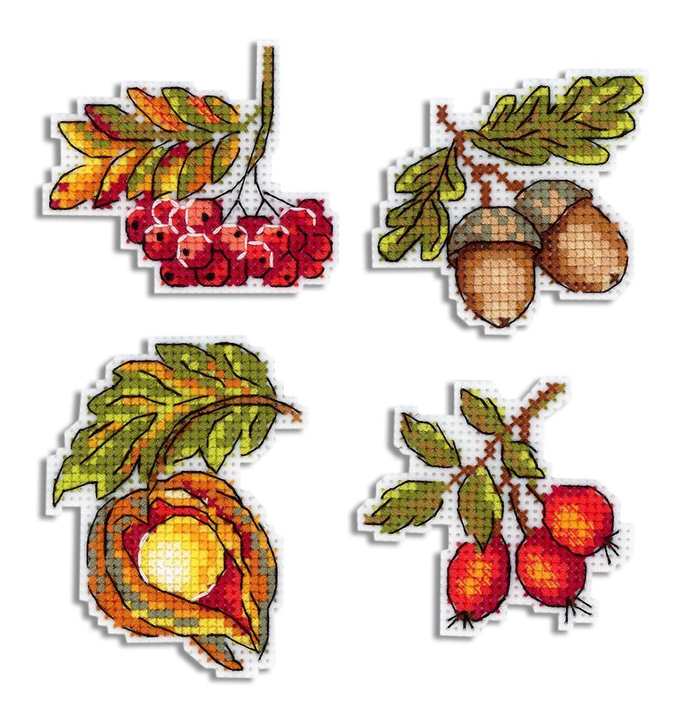 Magnets Autumn Gifts - MP Studia - Cross Stitch Kit SR-720