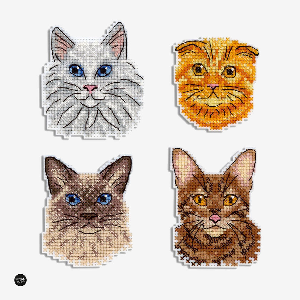 Cats. Magnets - SR-824 MP Studia - Cross Stitch Kit