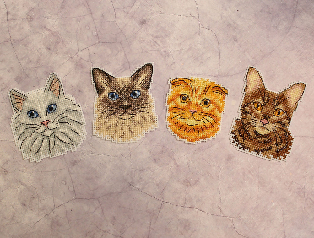 Cats. Magnets - SR-824 MP Studia - Cross Stitch Kit