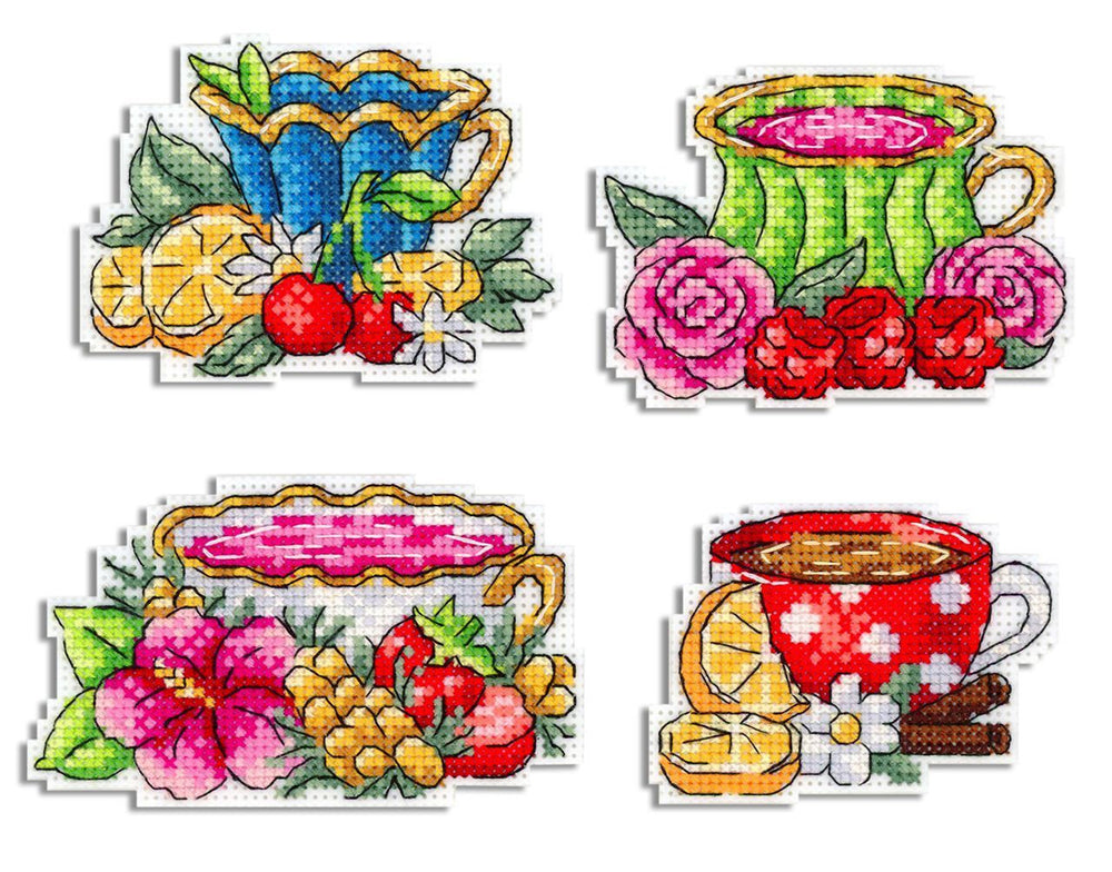 Cross Stitch Kit. Tea fantasy. Magnets - MP Studia SR-842