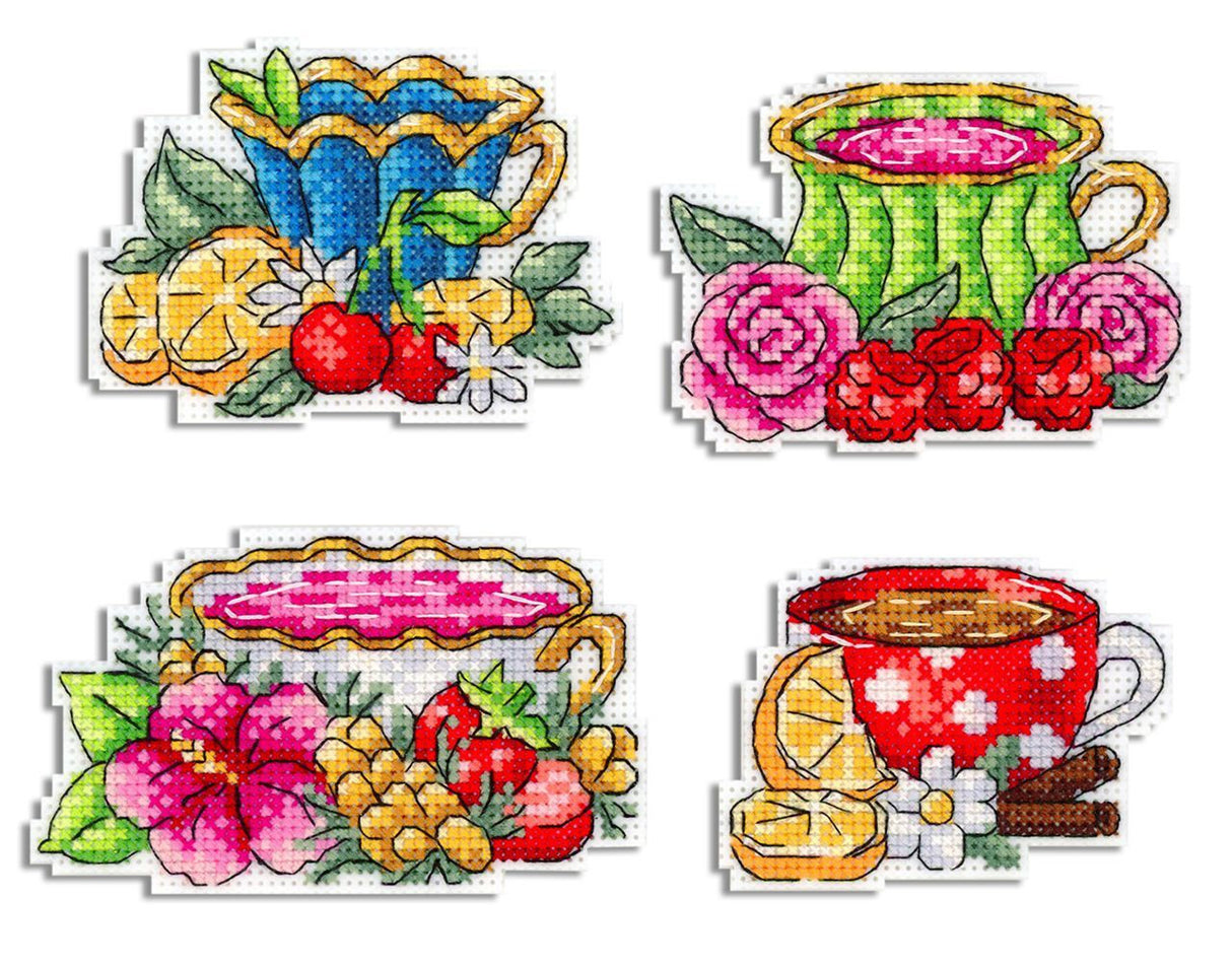 Cross Stitch Kit. Tea fantasy. Magnets - MP Studia SR-842