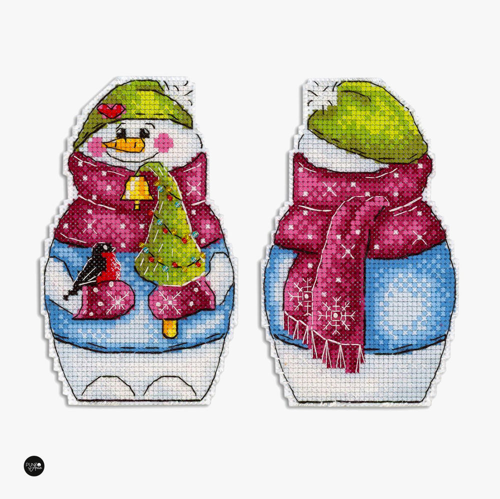 Bonhomme de neige - SR-843 MP Studia - Kit de point de croix