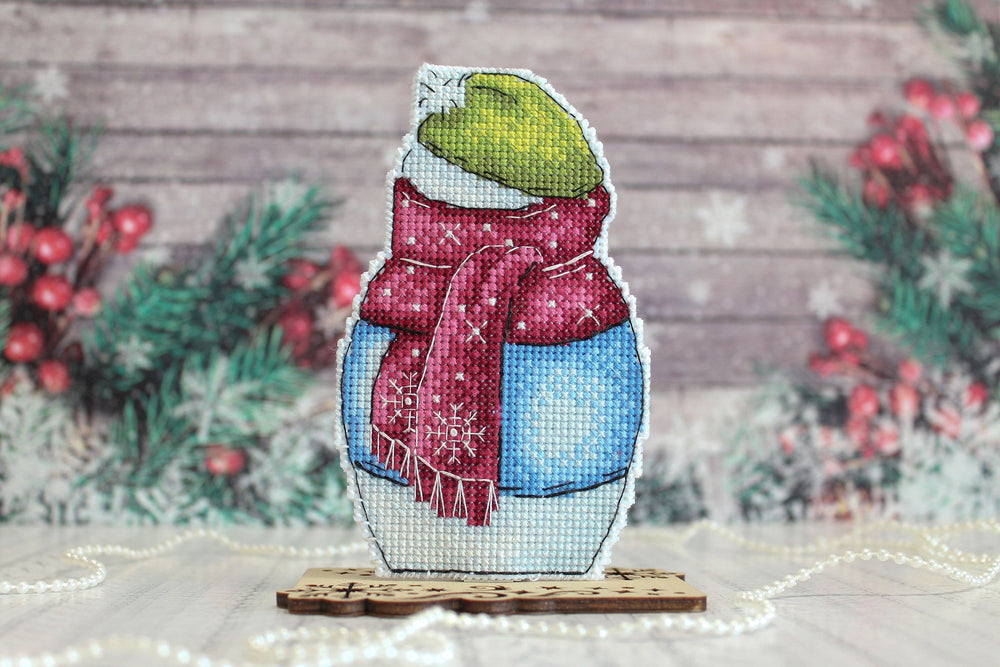 Bonhomme de neige - SR-843 MP Studia - Kit de point de croix