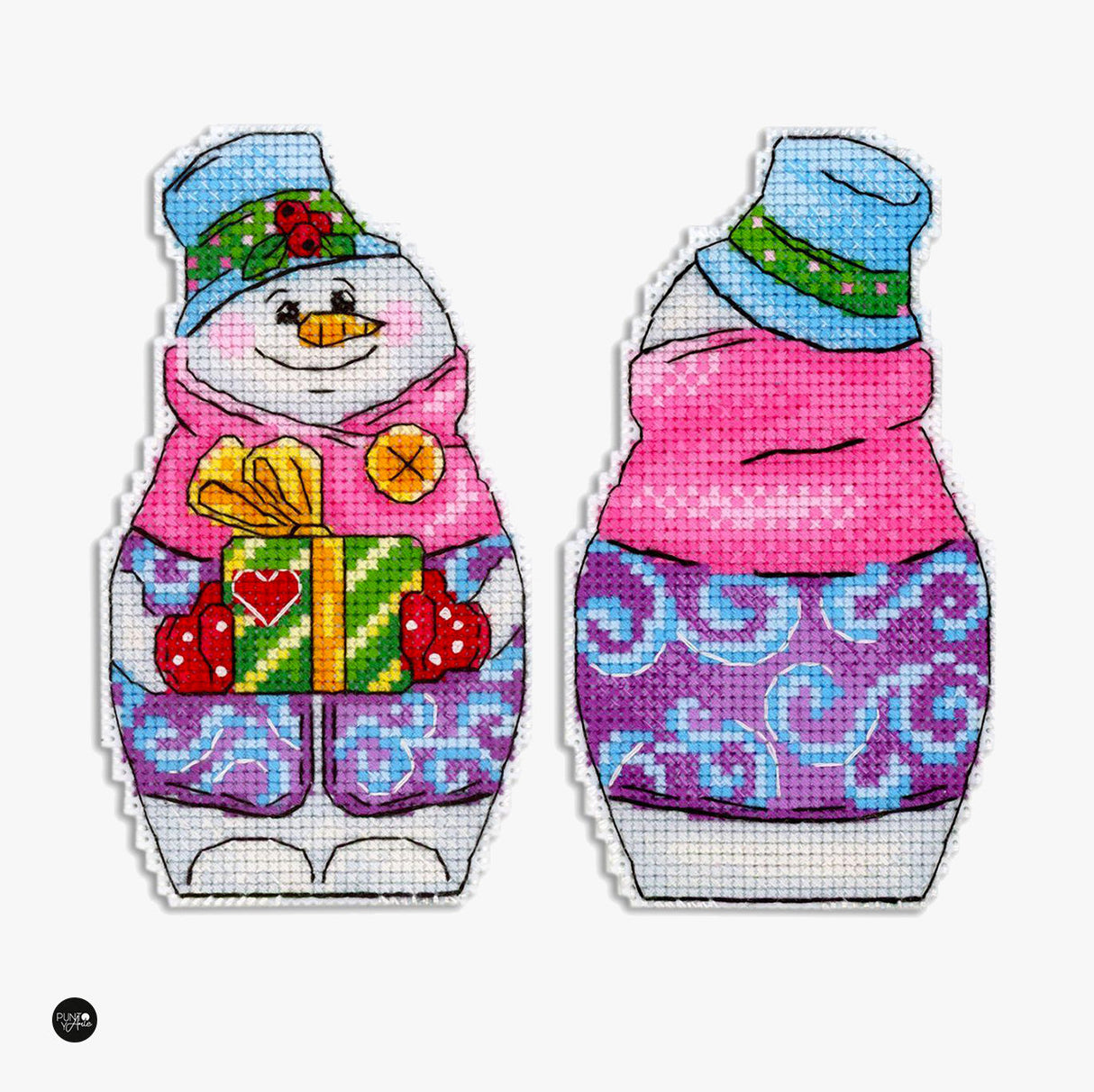Snowman with Gifts - SR-844 MP Studia - Cross Stitch Kit