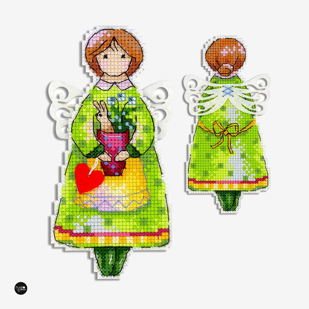 Kit de Punto de Cruz Ángel de Primavera - MP Studia SR-851