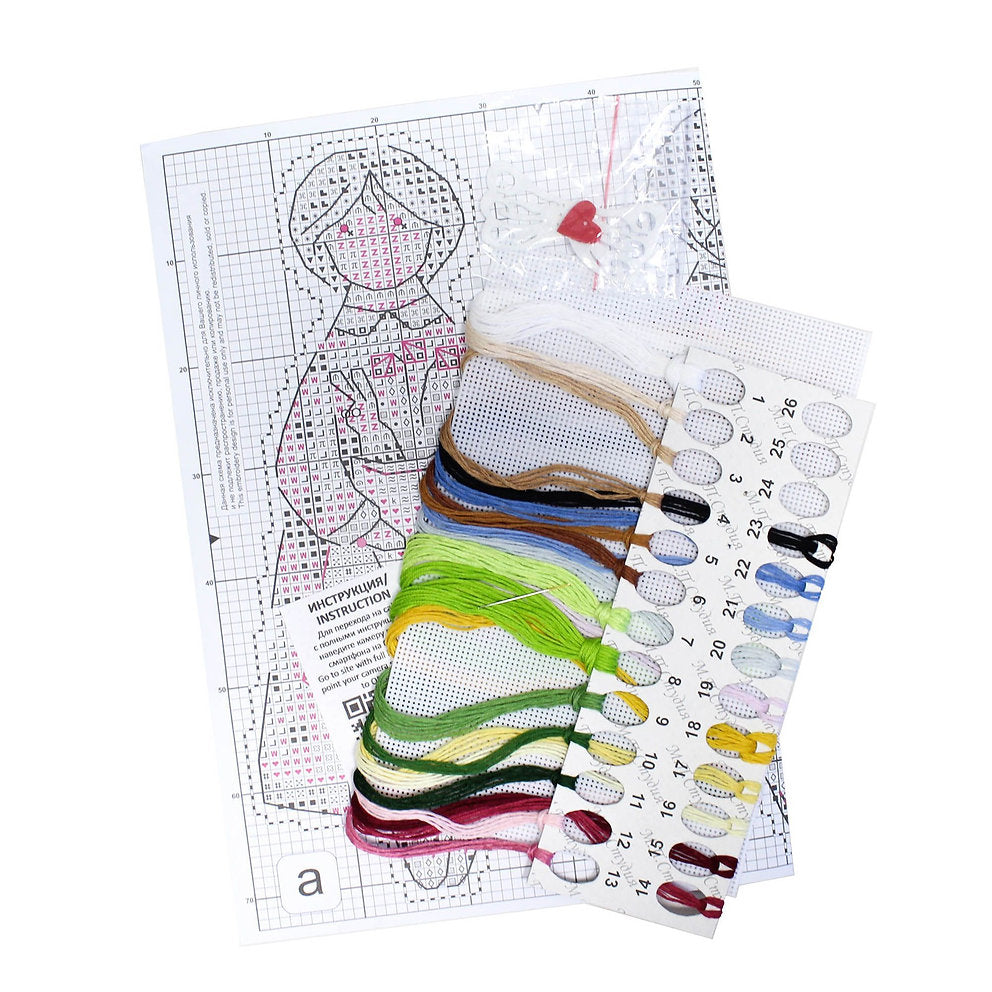 Kit de Punto de Cruz Ángel de Primavera - MP Studia SR-851