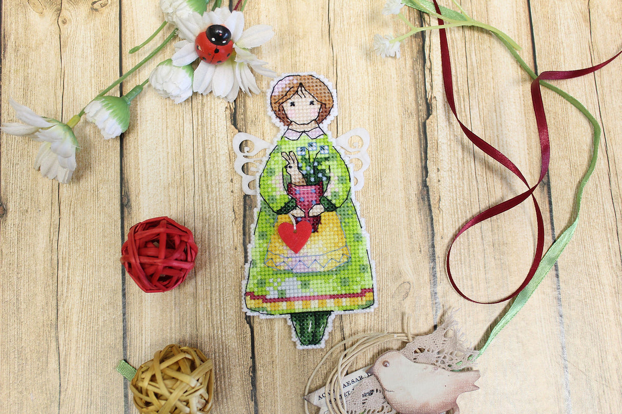 Kit de Punto de Cruz Ángel de Primavera - MP Studia SR-851