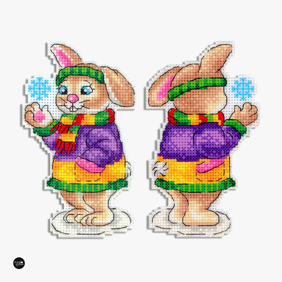 Bunny with a Snowflake - SR-860 MP Studia - Cross Stitch Kit