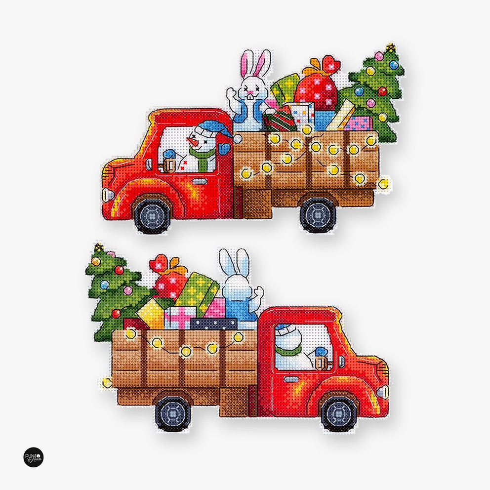 Truck with gifts - SR-868 MP Studia - Cross stitch kit
