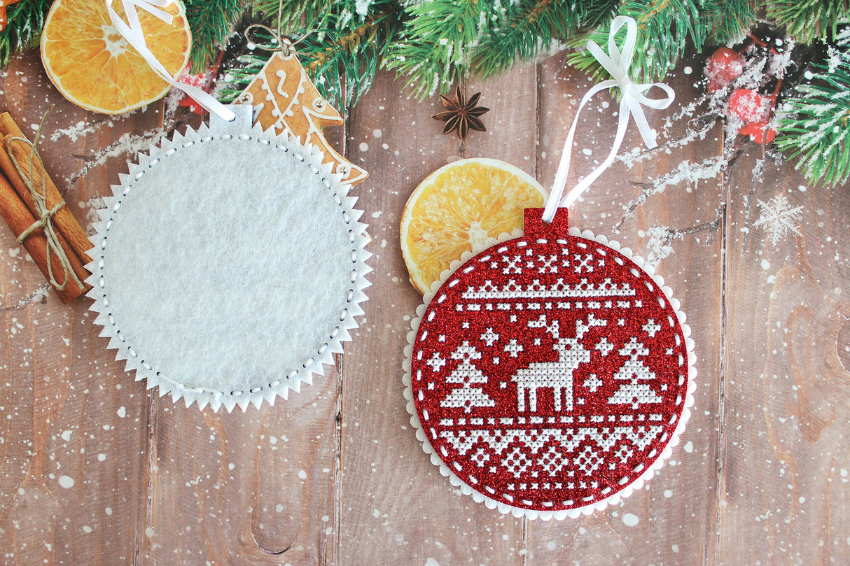 Christmas ball. Deer - ST-972 MP Studia - Cross Stitch Kit