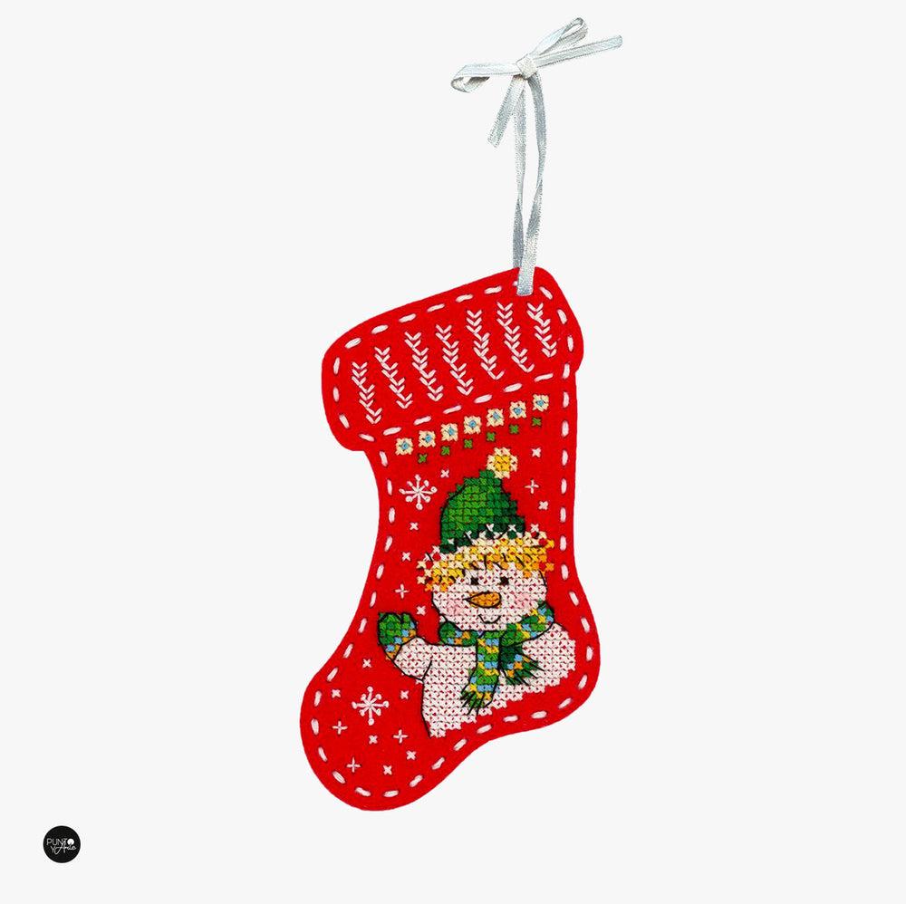 Bonhomme de neige - ST-973 MP Studia - Kit de point de croix