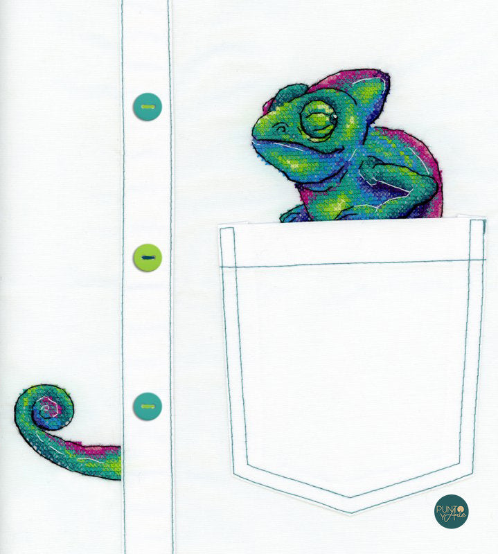 Caméléon curieux - MP Studia SV-253 - Kit de point de croix