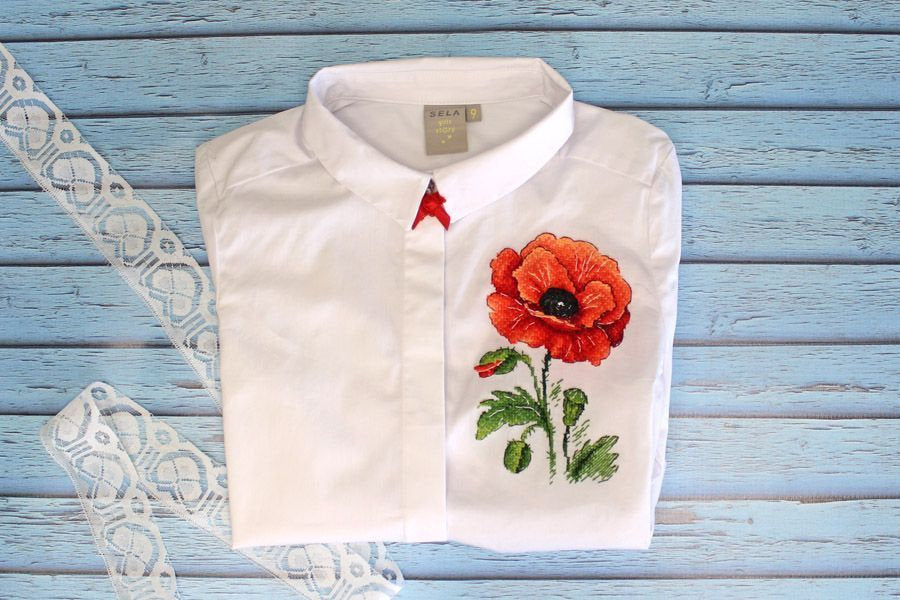 Amapola Roja - SV-541 MP Studia - Kit de punto de cruz