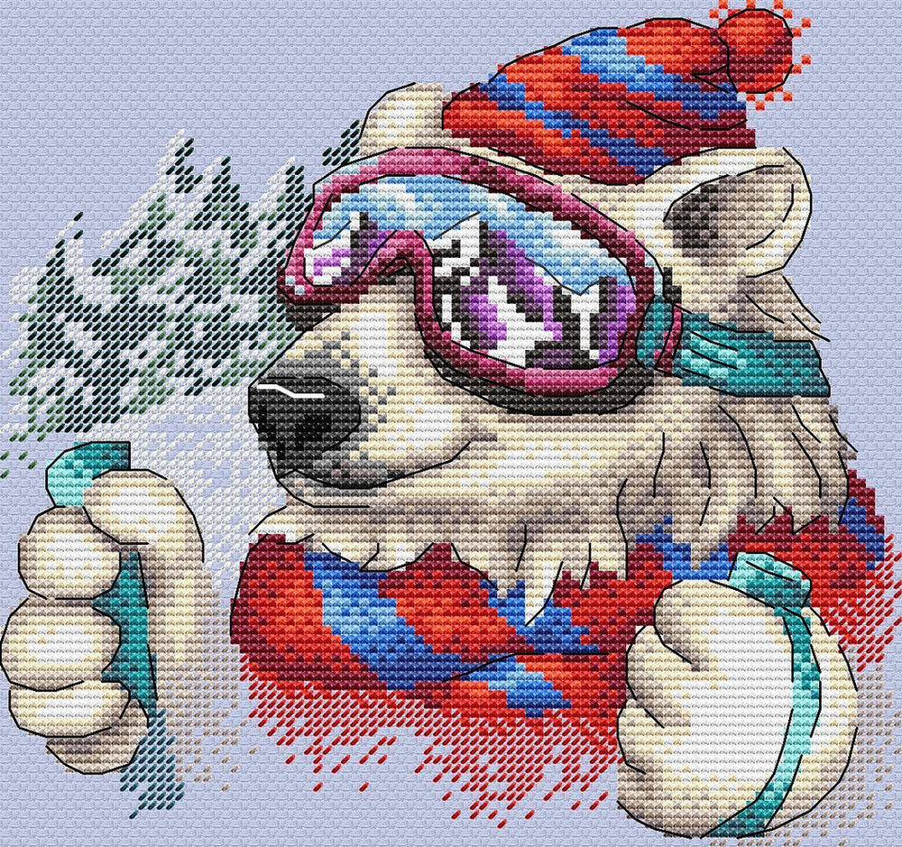 Elegant Skier - SV-685 MP Studia - Cross Stitch Kit
