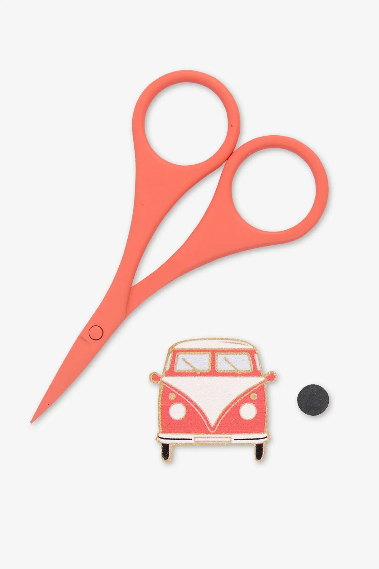 Pack Tijera e Imán para Agujas - DMC U2362 Coral, Negro y Verde