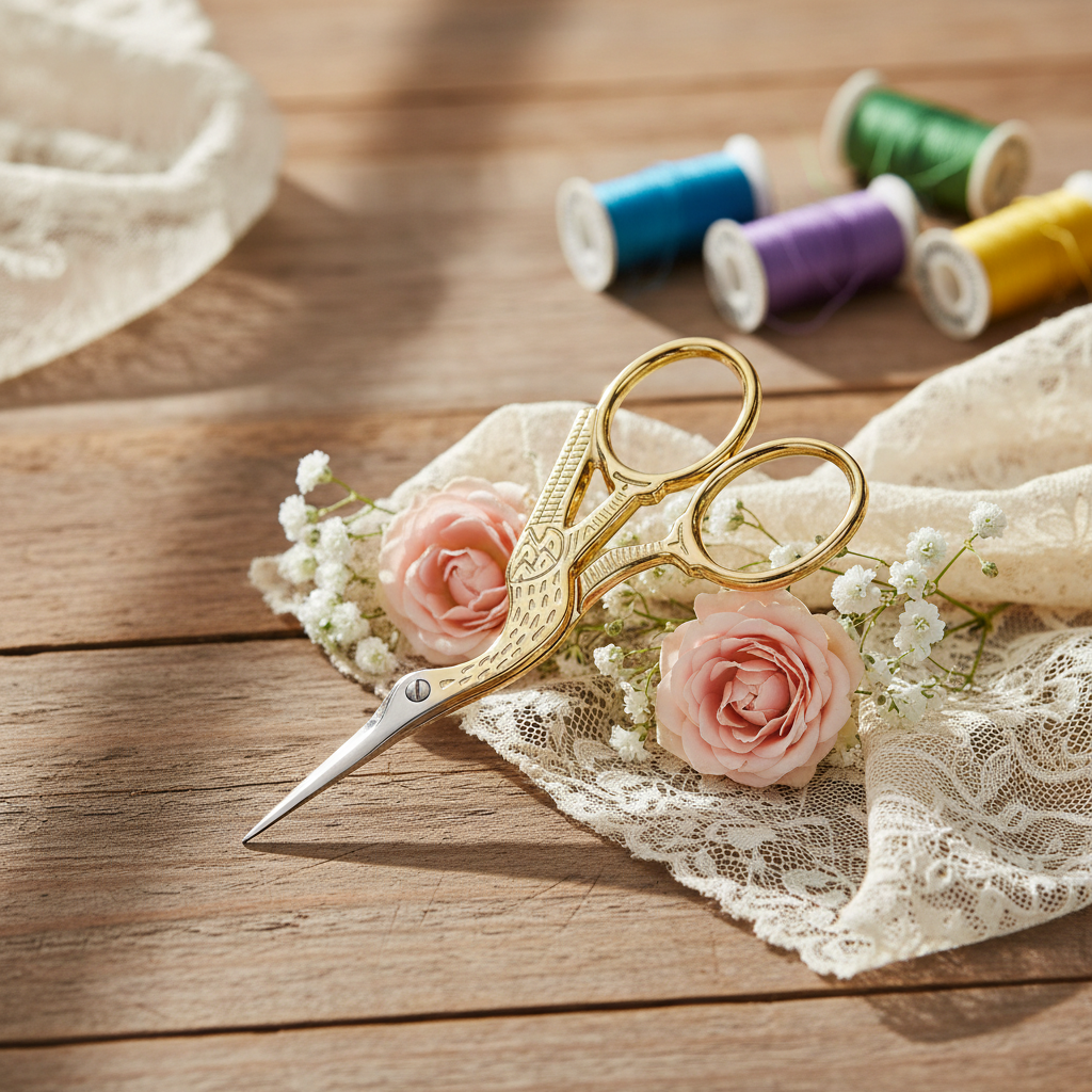 Tijeras para bordado "Cigüeña Dorada" de DMC