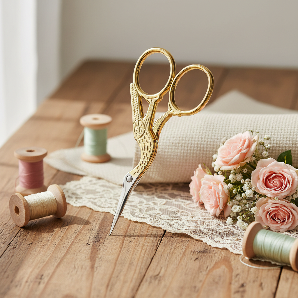 Tijeras para bordado "Cigüeña Dorada" de DMC