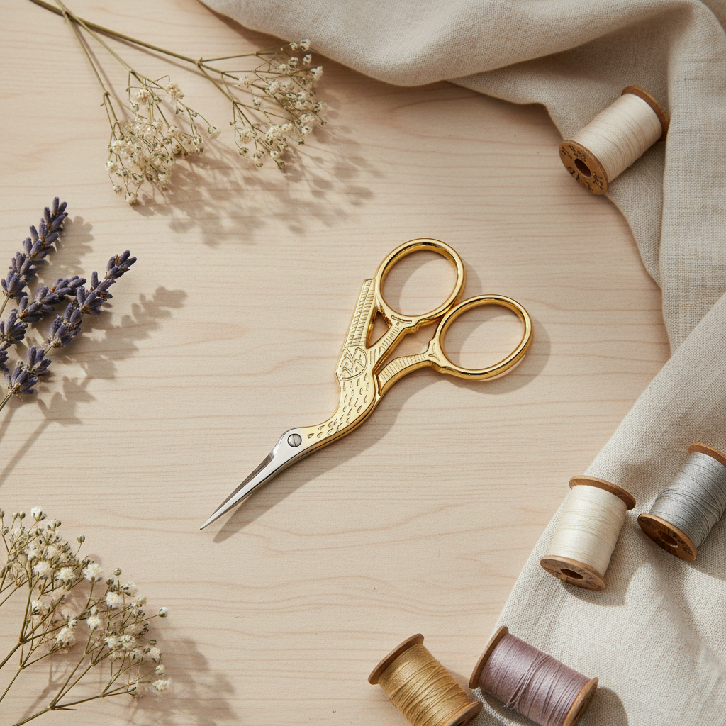 Tijeras para bordado "Cigüeña Dorada" de DMC